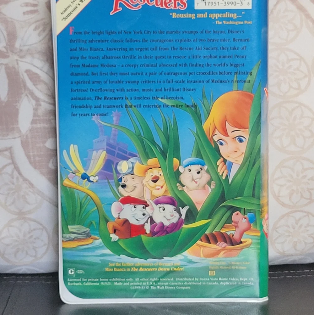 Rare Disney Black Diamond VHS – The Rescuers + Proof of Purchase